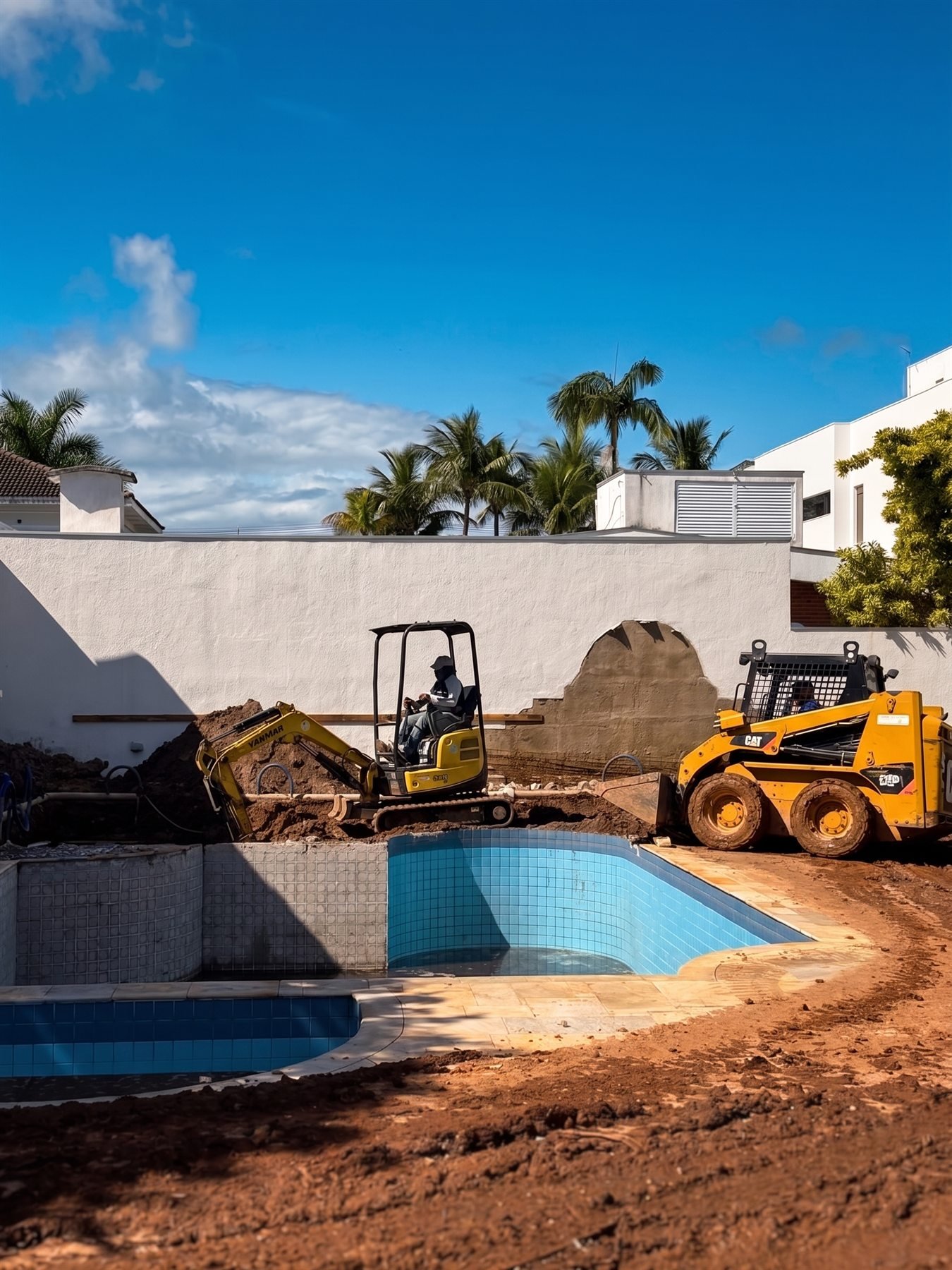 Obra em execução — alvenaria e estrutura